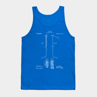 Ice Hockey Stick Patent - Ice Hockey Art - Blueprint Tank Top